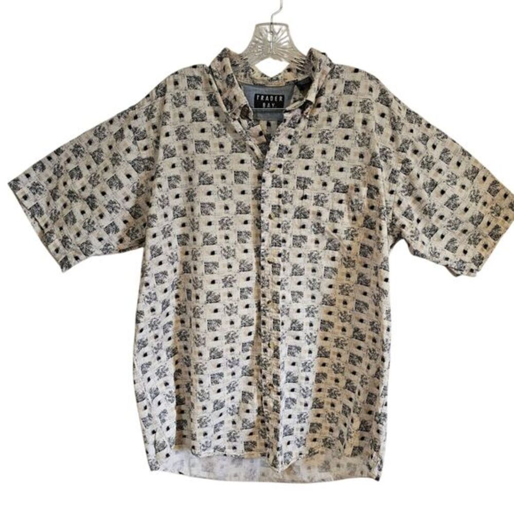 Trader Bay Floral Hawaiian Shirt Button Down Men's Large Tall Island Shirt